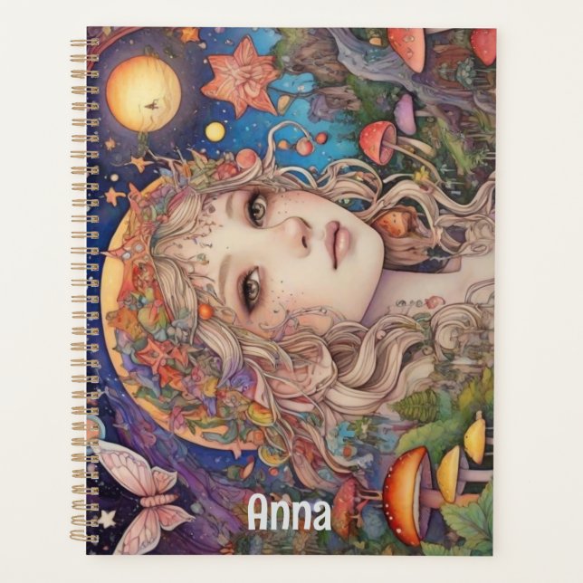 Agenda Chica de fantasía mística - Personalizado mágico (Anverso)