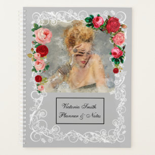 Agenda Chica de fondo gris Moda Moderna Elegante