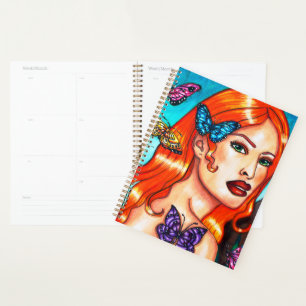 Agenda Chica de la Naturaleza Mariposas fantasía original