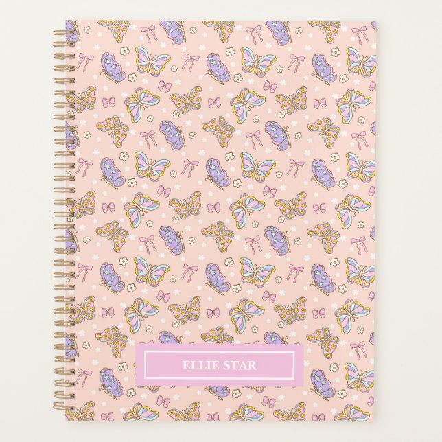 Agenda Chica de mariposa caprichosa personalizada (Anverso)
