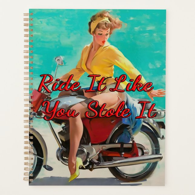 Agenda chica de motocicletas de los años 1950 por Gil Elv (Anverso)