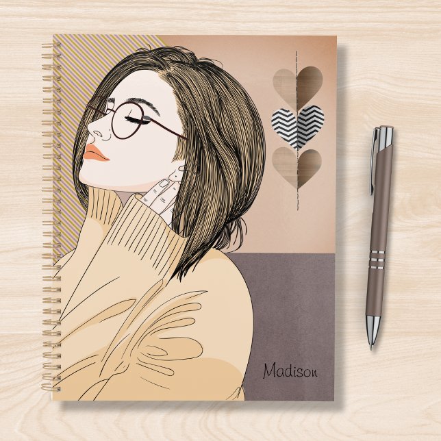 Agenda Chica elegante de moda Moda amor Corazón personali (Subido por el creador)