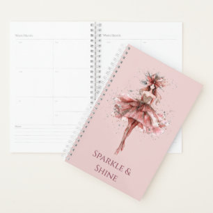 Agenda Chica espumoso con vestido de oro rosa