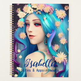 Agenda Chica etéreo de bonito con flores personalizadas