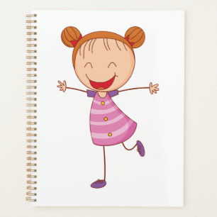 Agenda Chica Feliz Figura de Palitos Cabello Pelirrojo Mo