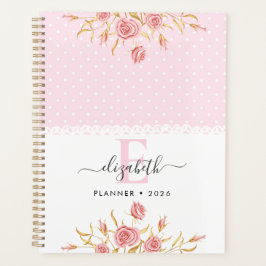 Agenda Chica Linda Rosas Rosa Oro