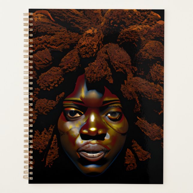 Agenda Chica negra cumpleaños mágico Sista Melanin mujer (Anverso)