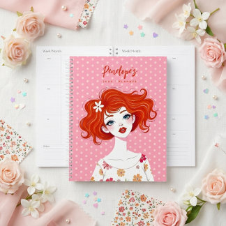 Agenda Chica pelirroja caprichosa y colorida Moda TMF26