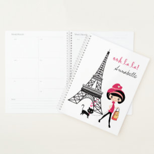 Agenda Chica personalizado y la torre Eiffel de Cat Paris