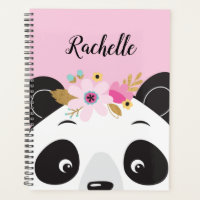 Chica rosa Kawaii Panda Cara de oso