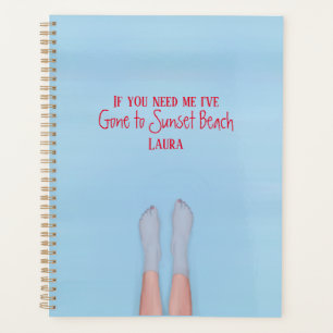 Agenda chica tropical Personalizado Cute Blue Lake Person