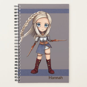 Agenda Chica Vikinga de Dibujos Animados Personalizada 