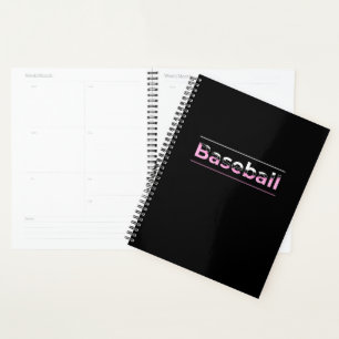 Agenda Chicas Béisbol - Tipografía Geométrica Rosa