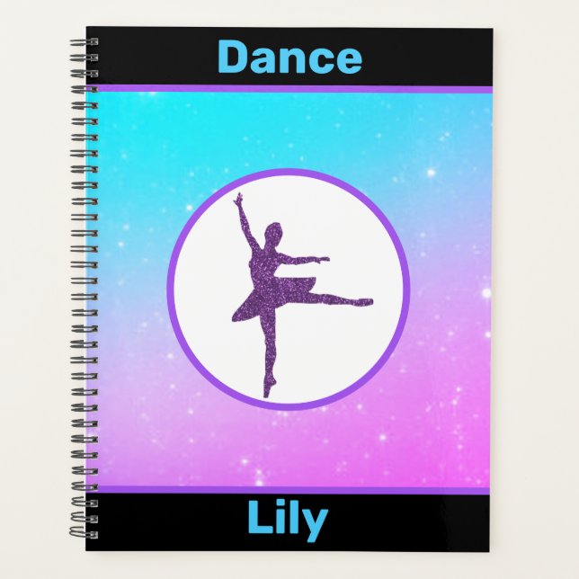 Agenda Chicas Dance Pastel Personalizado (Anverso)