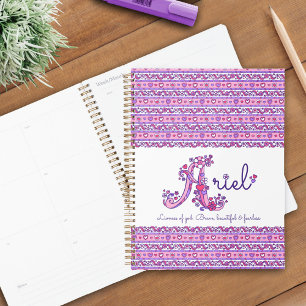 Agenda Chicas de Ariel Un nombre y significado rosa morad