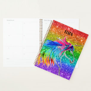 Agenda Chicas del Boho Rainbow Cute Purpurina unicornio n