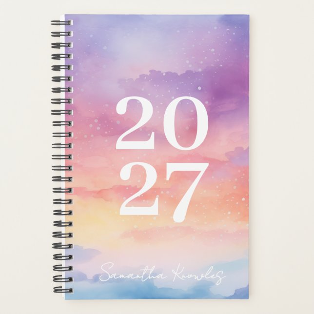 Agenda Chicas Gradiente Arcoíris Cielo Cualquiera Año Sem (Anverso)