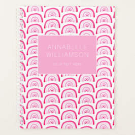 Agenda Chicas Modernas Patrón de Arcoíris Rosa Anual