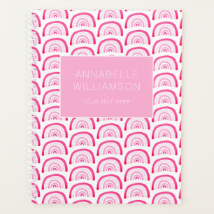 Agenda Chicas Modernas Patrón de Arcoíris Rosa Anual