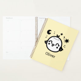 Agenda Chick alegre - Kawaii Bird Line Art"