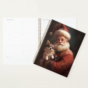 Agenda Chihuahua Con Claus Santa Festivo Navidad