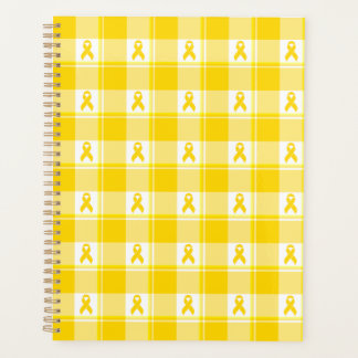 Agenda Childhood Cancer Awareness Plaid Gold Ribbon