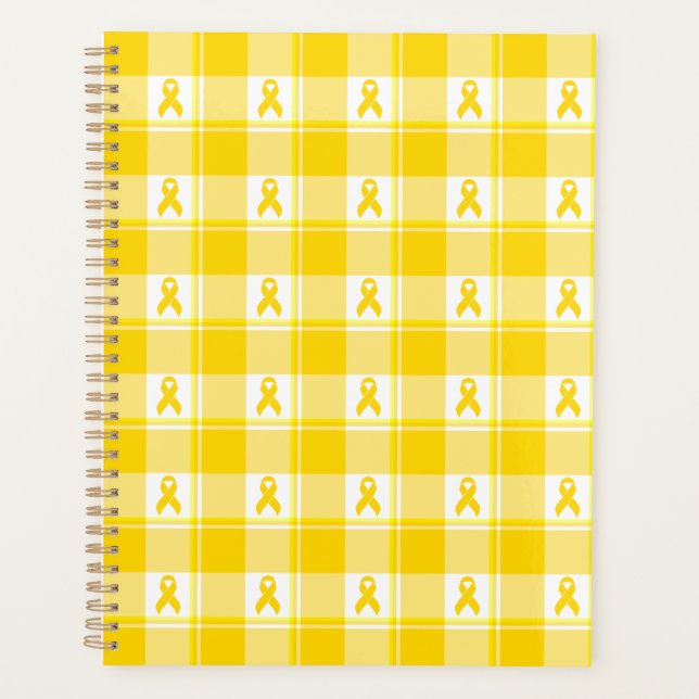 Agenda Childhood Cancer Awareness Plaid Gold Ribbon (Anverso)