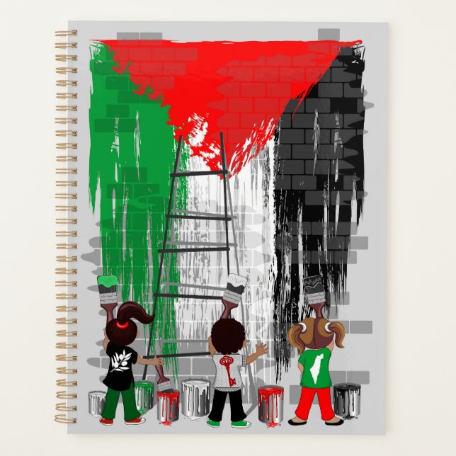 Agenda Children of Gaza Painting Palestine Flag  (Anverso)