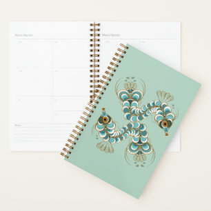 Agenda Chimera - Planner de caballitos de mar de pavo rea