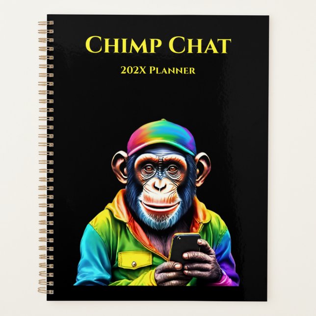 Agenda Chimp Chat-Chimpanzee con teléfono- (Anverso)