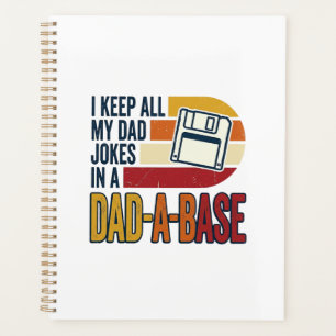 Agenda Chiste de Papá Base Retro Divertido Diseño de Vect
