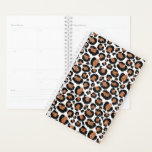 Agenda Chita blanca y Relieve metalizado dorado - Patrón<br><div class="desc">Patrón de animales manchados de Relieve metalizado dorado y queso blanco o leopardo. El Big Cat Animal Print utiliza un Relieve metalizado falso moderno y dorado. El Cheetah Print es un gran regalo para un fiesta salvaje.</div>