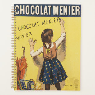 Agenda Chocolat Menier Chica Francesa Arte Vintage 1892