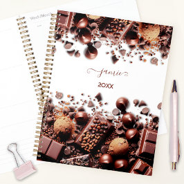 Agenda Chocolate Chocoholic Cocoa Dulce nombre moderno