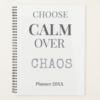 Agenda Choose Calm Over Chaos Minimalist Quote Typography