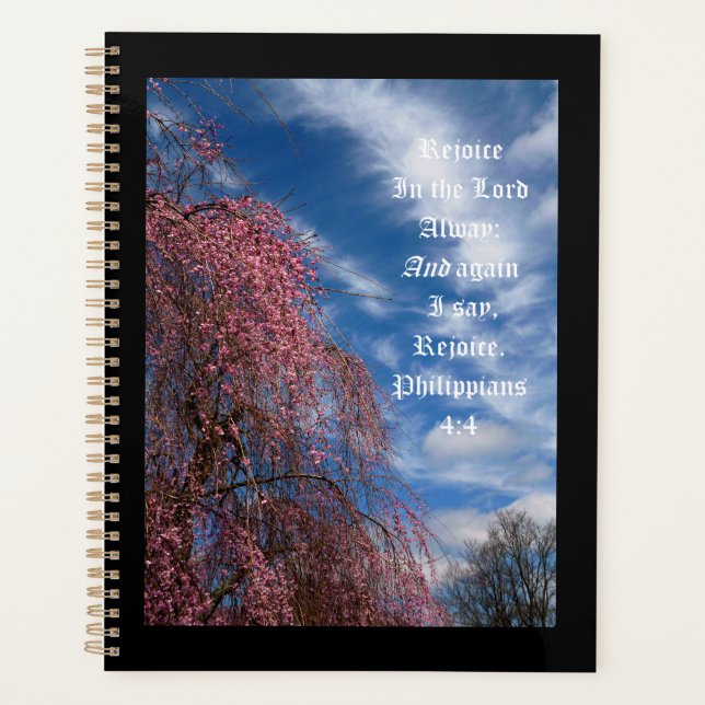 Agenda Cielo de abril con filipinas 4:4 (Anverso)