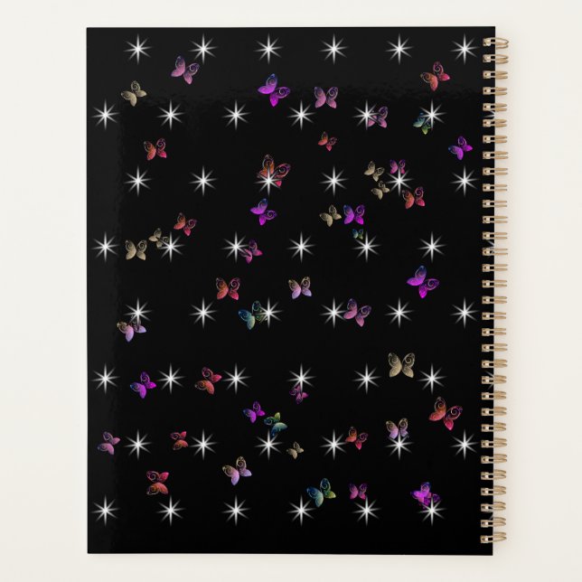Agenda cielo estrellas mariposa (Reverso)
