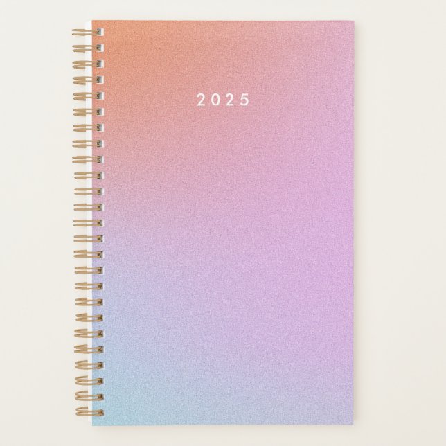 Agenda Cielo morado personalizado 2025 (Anverso)