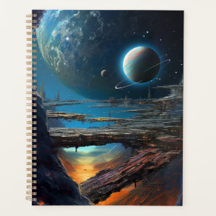 Agenda Ciencia Ficción Ciudad Futurista del Espacio Ultra