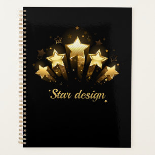 Agenda Cinco estrellas de oro en negro