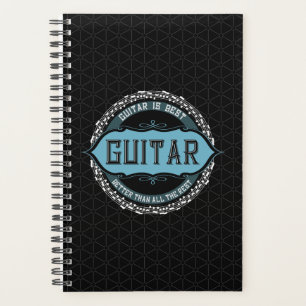 Agenda Círculo de notas de música de guitarra