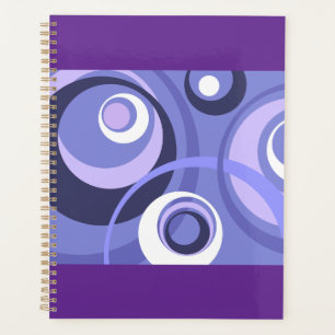 Agenda Círculos púrpura geométricos abstractos de mediado