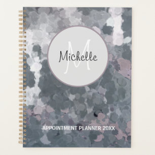 Agenda Círculos rosados grises modernos Personalización g