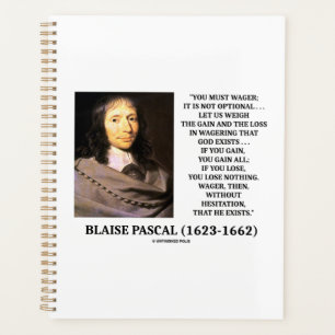 Agenda Cita de Blaise Pascal Apuesta Ganancia Pérdida Dio