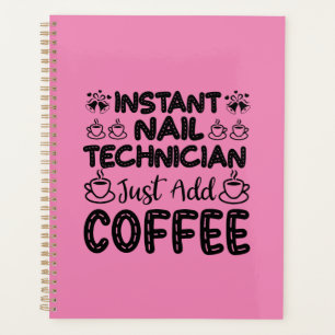 Agenda Cita de café divertida de un técnico de uñas