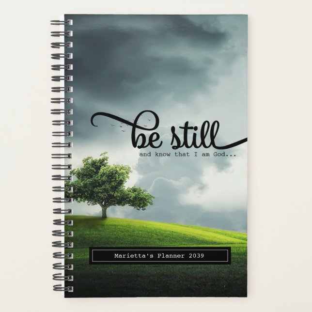 Agenda Cita de la Biblia 'Be Still' 5.5 x 8.5 (Anverso)