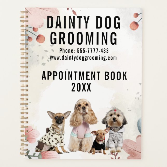 Agenda Cita de negocios de Dainty Dog Grooming (Anverso)
