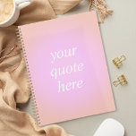 Agenda Cita de Personalizado de gradiente de aura estétic<br><div class="desc">Cuaderno de citas de Personalizado de degradado. Personalice este bloc de notas de planner de color con degradado estético con su cita motivadora favorita,  dicho inspirador o texto propio</div>