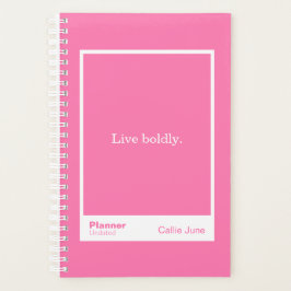Agenda Cita en Bloque de Color Rosa Brillante