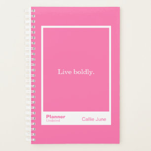 Agenda Cita en Bloque de Color Rosa Brillante